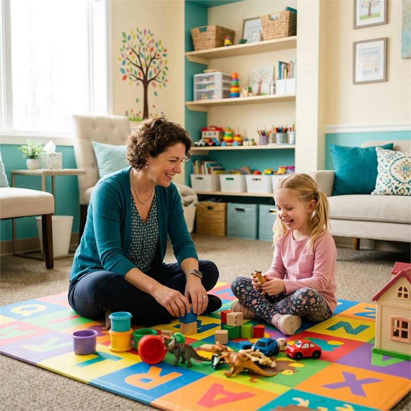 Child and adolescent therapy session