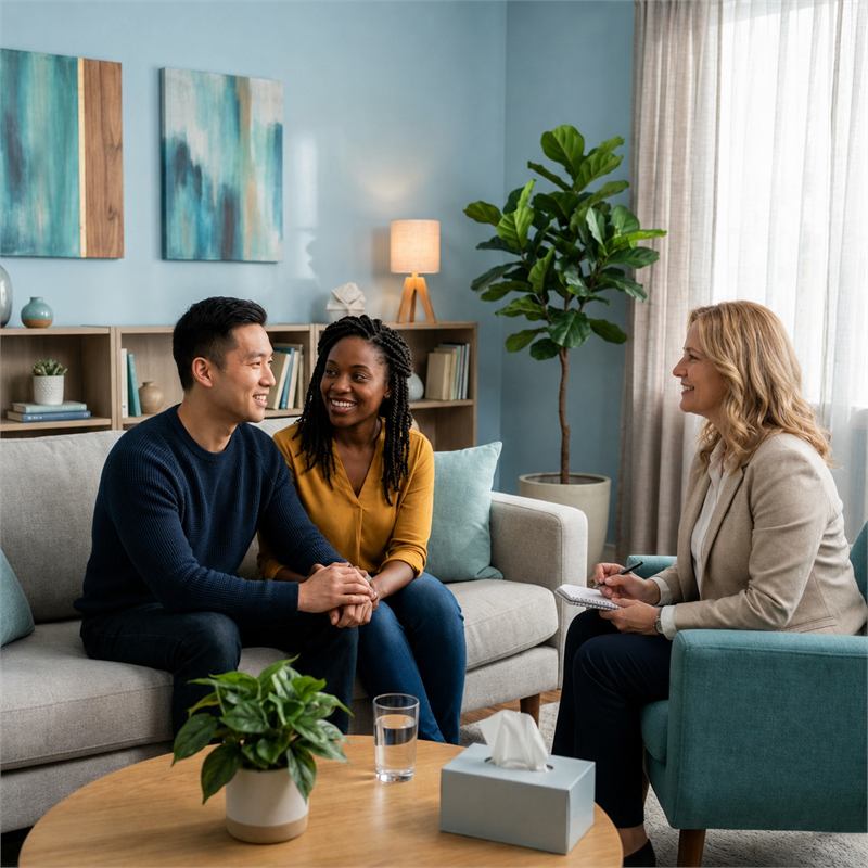 Couple's therapy session